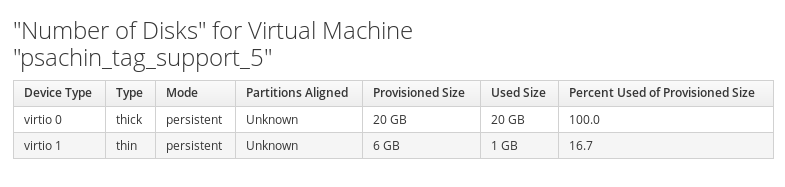 Newly attached disk